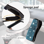 Turcee Set of 2 Bling Rhinestone Car Sun Visor Glasses Holders with Anti-Scratch Sponge,Car Decoration for Women Girls,Ticket Card Clip Visor Organizer (Lake Blue) - Image 6