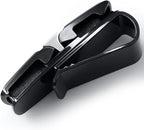 FineGood 2 Pack Glasses Holders for Car Sun Visor, Sunglasses Eyeglasses Mount with Ticket Card Clip - Black - Image 9
