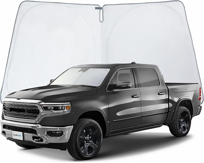 CLIM ART Windshield Sun Shade for Dodge Ram 1500 2019-2026, Custom-Fit Foldable Car Sunshade, Vehicle Sun Protector, Front Auto Windshield Cover, Car Accessories - WS3007 by CLIMART