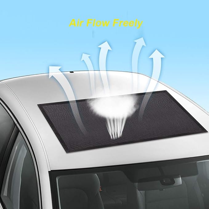 Magnetic Car Sunroof Sun Shade Breathable Mesh,Car roof Cover for Camping | UV Protection for Moonroof and Side Window, Quick Install, Sunroof Shade for SUV, Truck, Van, Car Camping Essentials - Image 4