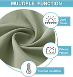 RYB HOME Short Sage Green Blackout Curtains for Small Bedroom Window Cafe | Thermal Insulating, UV Blocking, Privacy Protection, Drapes/Tiers for Basement Garage Bathroom, W42 x L36, 2 Panels - Image 5