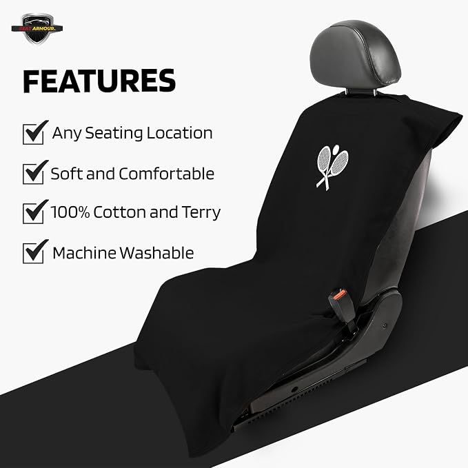 Seat Armour (SA100TRCQB) Black 'Tennis Racquet' Seat Protector - Image 3