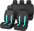 Bittwee Car Seat Covers Full Set, Breathable Automotive Front Seat Headrest Covers, Waterproof Comfortable Vehicle Seat Headrest Protection Accessories, Universal Fit (Mint) by Bittwee