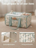 Diaper Caddy Organizer,Cute Floral Nursery Storage Basket,Soft Portable Changing Table Car Caddy Organizer Gift (Floral H) - Image 3