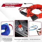 EL Wire Interior Car LED Strip Lights, 16.4FT RGB Cigarette Lighter Neon Automotive Light Strip, Electroluminescent Vehicle Ambient Lighting Kit, Interior Decoration Car Accessories (Red) - Image 5