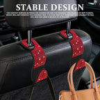 Car Seat Headrest Hook, Automotive Seat Back Organizers, 2PCS | Bling Rhinestone Headrest Hooks with Universal Design, Car Interior Accessories for Holding Handbags Clothes Purses Bottles - Image 3