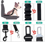 COOYOO Dog Seat Belt, Durability Retractable Dog Car Harness Adjustable Dog Seat Belt for Vehicle Nylon Pet Safety Seat Belts Heavy Duty & Elastic (1 Pack Black) - Image 3