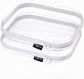 YQBRAO Clear Hard Shell Organizer Set, 2-Pack, White | Two medium rigid PET organizers for beauty, travel, office supplies and everyday organization by Unknown