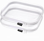 YQBRAO Clear Hard Shell Organizer Set, 2-Pack, White | Two medium rigid PET organizers for beauty, travel, office supplies and everyday organization by Unknown