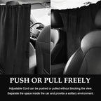 3PCS Car Privacy Curtain, Vehicle Blackout Divider Curtain with 2 Rear Side Window Shades, Car Sunshade Screen Cover Blocks Light for Sleeping Camping Fit Sedan SUV Truck - Image 5