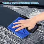 Wontolf 62'' Car Wash Brush With Long Handle - Chenille Microfiber Mop Mitt, Cleaning Kit, Windshield Window Squeegee, Duster, Microfiber Towels, Wheel Tire Brush for Cars, RV, Truck, Boat - Image 6