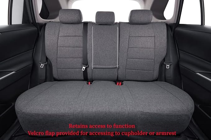 coverdream Full Set Cloth Seat Covers for 2014-2019 Toyota Corolla L,LE,LE Eco Plus,LE Plus,Fully Covered,UV Resistant,Breathable Fabric Car Seat Protector (Gray) - Image 4