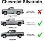 Front Side Sunshade (2PCS) for 2019-2026 Chevrolet Silverado 1500, 4Dr | Pickup - Double Cab, Crew Cab | UV Reflector Sun Protector Privacy Multi-Layer Insulated Blockout Accessories [Made in USA] - Image 2