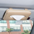 Car Tissue Holder, Sun Visor Tissue Holder, Car Visor Napkin Holder, PU Leather Backseat Tissue Case Holder for Auto Vehicle with Zipper (Beige) by Cartisen