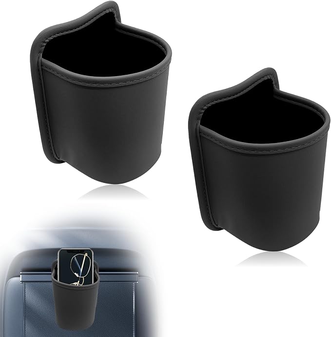 2PCS Large Car Door Cup Holder, Hanging Automotive Back Seat Bottle Holders, Waterproof Scratch-Resistant Car Window Cup Holder, Clip-On Auto Organizer Accessories for Beverage Holder(Black) by Unknown