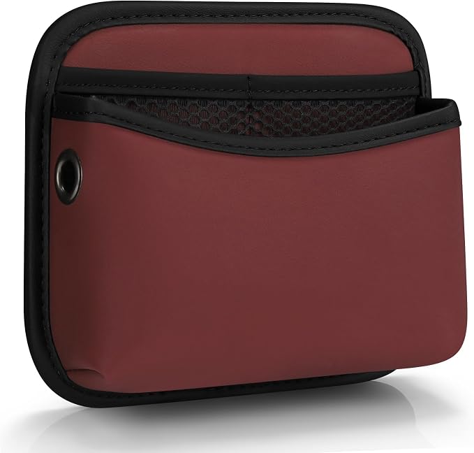 Accmor Universal Car Side Pocket Organizer, PU Leather Pouch for Car Seat, Door, Window, Console, Cards Trash Cell Phone Sunglasses Holder, Car Accessories, Red by Accmor
