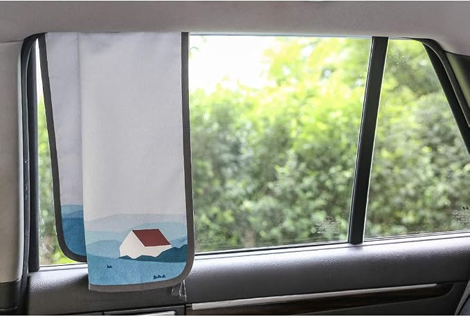 Magnetic Car Sun Shade Curtain for Side Window – Sun Blocker and UV Protector for Baby, Kids, and Pets – Universal Fit with Built-in Magnets for Steel-Framed Door (Bebe DayDay) - Image 3