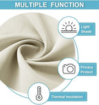 RYB HOME 54 inch Curtains for Living Room Bedroom, Rod Pocket | Thermal Insulated, Room Darkening, Temperature Balance, Shades for Studio Dorm Rental Room, W42 x L54, Beige, 2 Panels - Image 5