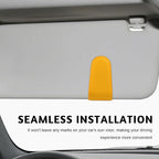 Magnetic Sunglass Holder for Car Visor, Leather Vehicle Sunglass Hanger Clamp Card Holder with Magnet, Universal Eyeglass Clamp Visor Ticket Organizer for Cars Trucks SUVs (Yellow) - Image 6