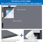100% Blackout Window Cover Magnetic Blackout Curtains,Portable Black Out Shades No Drill Cuttable Blackout Blinds for Bedroom, RV, Nursery, Media Room,Dorm,Grey (57" W x 79" H) - Image 2