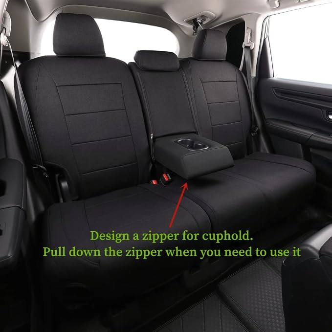 coverdream Custom Seat Covers Compatible with Select Honda CRV 2015 2016 Models (Black,Full Set) - Image 6