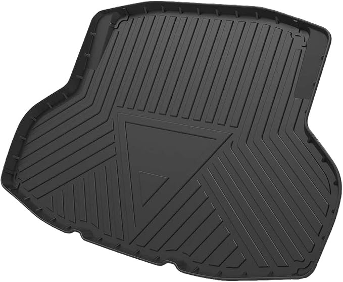 YQ Cargo Mats for 2016-2021 Honda Civic Sedan All Weather TPO Custom Fit | Sedan ONLY, Not for 2-Door/Hatchback, Fits 10th Gen, 3D Laser Scan Custom Fit, Waterproof Non-Slip Trunk Accessories by YQbrandAutoAccesories
