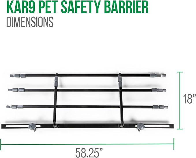 Sherpa Kar9 Guard Rail Universal Car Travel Barrier - Black, One Size - Image 3