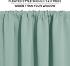RYB HOME Cafe Blackout Curtains 24 inch Length, RV Camper Window Curtains | Short Small Half Window Tiers, Privacy, Thermal Insulated, Light UV Heat Blocking, Rod Pocket, W29 x L24, Aqua, 2 Panels - Image 9