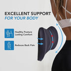 Lofty Aim Lumbar Support Pillow for Car, Car Seat Back Support for Driving | Memory Foam Car Lumbar Support for Driving Seat, Car Back Cushion, Adjustable Straps, Lower Back Pillow, PU Leather, Black - Image 5
