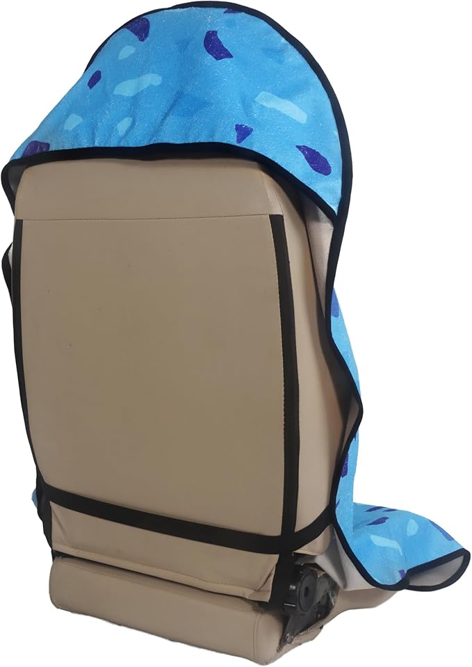 Car Seat Cover Protector Front Seats,for Gym Workout,Running,Swimming,Beach and Hiking,Waterproof Sweat Towel Bucket Seat Covers for Cars SUV Trucks (Blue Marbling, 2Pcs) - Image 2