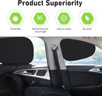 2PCS Car Window Shades, Heat Insulating Sun Blocking Side Window Cover, No Lighting Privacy Curtains, Universal Car Interior Accessories for Baby Camping Napping (Black) - Image 7