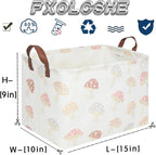 Rectangular Baby Laundry Basket,Mushroom Basket,Collapsible Waterproof Kids Toys Storage box,kids gift hamper,Toy Bins,Baby Room Decor(Mushroom) - Image 7