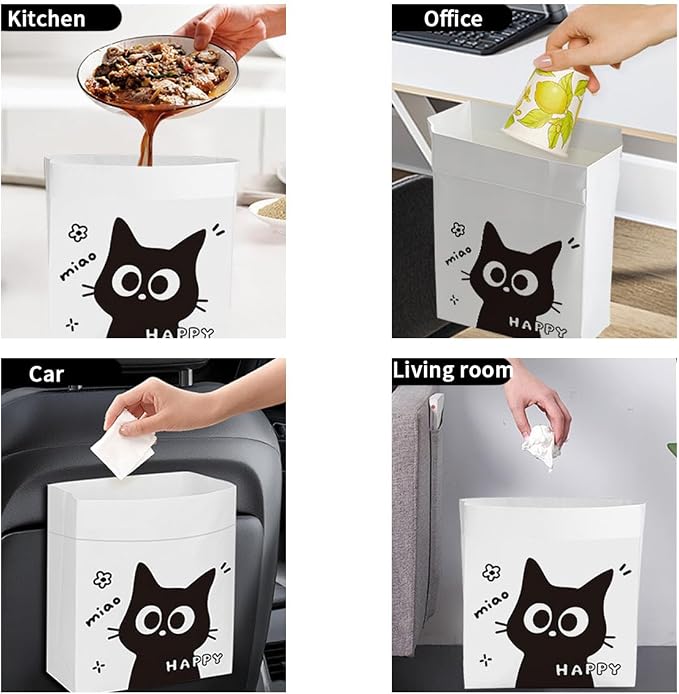 30Pcs Disposable Car Garbage Bin Bags Easy Stick-On Leakproof Vomit Bag Smell-Proof Hanging Storage Bag, for Cars, Kitchens, Travel, Study Room, Office, Camping, Bedroom - Image 5