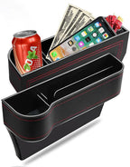 2 Pack Car Seat Gap Organizer with Cup Holder, PU Leather Storage Box, Phone Holder and Side Pocket Organizer, Universal Fit for Most Vehicles - Image 9