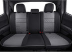 EKR F150 Seat Covers Custom Fit for(2 Door,SuperCab/Extended Cab) 2015-2020 Ford F150 XL/XLT/Lariat & 2017-2022 F250/F350 SuperDuty XL/XLT/Lariat,Easy to Clean-Faux Leather(Black/Gray) - Image 4