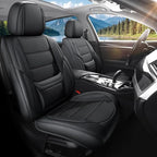 Car Seat Covers Full Set Custom Fit For Toyota Tacoma 2001-2026, Black | Lumbar Support, Premium Faux Leather, Breathable, Anti-Slip, Airbag Compatible, Waterproof, Car Seat Protectors, 2 Row-5Seat by Unknown