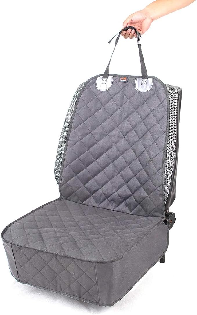HONEST OUTFITTERS Dog Car Seat Cover 2 Pack, Waterproof Front Seat Car Cover for Cars, Trucks, and Suvs, Pet Front Cover for Cars, Nonslip Dog Seat Cover Grey - Image 3