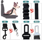 COOYOO Dog Seat Belt,Retractable Dog Car Harness Seat Belt for Car Adjustable Nylon Pet Safety Seat Belts Heavy Duty & Elastic Bungee Buffer - Image 6