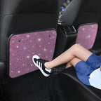 Luster Crystal Car Seat Back Protectors Automobile Kick Mats with Sparkling Rhinestones, Bling Bling Diamond Auto Seat Back Kick Protectors Interior Accessories Universal Fit Pink 2Pcs by Pirador