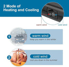 Car Fan - Portable Car Heater and Cooler with 360° Rotatable Base, 12V Car Heater 150W, Quick Defrosting & Demisting for Windshield, Universal for Truck/SUV/Car (Cigarette Lighter Plug) - Image 3