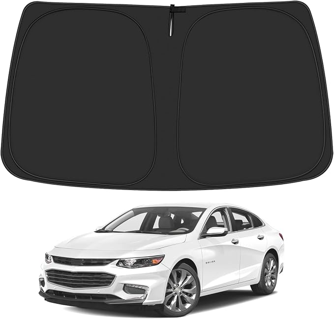Windshield Sun Shade for 2016-2025 Chevy Malibu Accessories, Foldable Window Sunshade Sun Visor Protector, Front Windshield Sunshade Sun Shield Blocks UV Rays Heat by ULROLIT