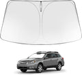 Proadsy Custom Fit Car Windshield Sun Shade for 2010-2014 Subaru Outback | 240T Heat Shield, Drops Temp 54°F, Blocks 99% UV, Prevents Dashboard Cracking, Summer Parking & Beach Trips, Easy Twist-Fold by Proadsy