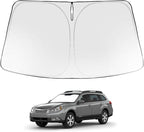 Proadsy Custom Fit Car Windshield Sun Shade for 2010-2014 Subaru Outback | 240T Heat Shield, Drops Temp 54°F, Blocks 99% UV, Prevents Dashboard Cracking, Summer Parking & Beach Trips, Easy Twist-Fold by Proadsy