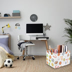 Rectangular Ball basket,Kids Storage Bins, Foldable and waterproof canvas kids basket organizer, Boys toy box,boys Room Decor,shelf basket(Ball game) - Image 5