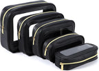 YOPCDJ 5PCS Diaper Bag Organizer Pouch Set, TSA Approved Toiletry Bag，Clear Waterproof TPU Makeup Bag Set Travel Organizer Bags for Women and Kids by YOPCDJ