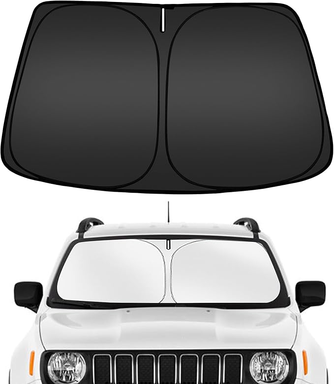 ARISMOTOR Windshield Sun Shade for Jeep Renegade 2015-2024 | Custom Fit, Foldable, Front Window Sunshade Sun Visor Protector, Block UV Rays, Keep Car Cooler by ARISMOTOR