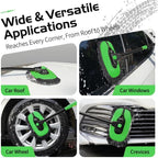 HIPPIH 15° Curved Car Wash Brush with Long Handle, 2 Scratch-Free Mop Heads - Image 3
