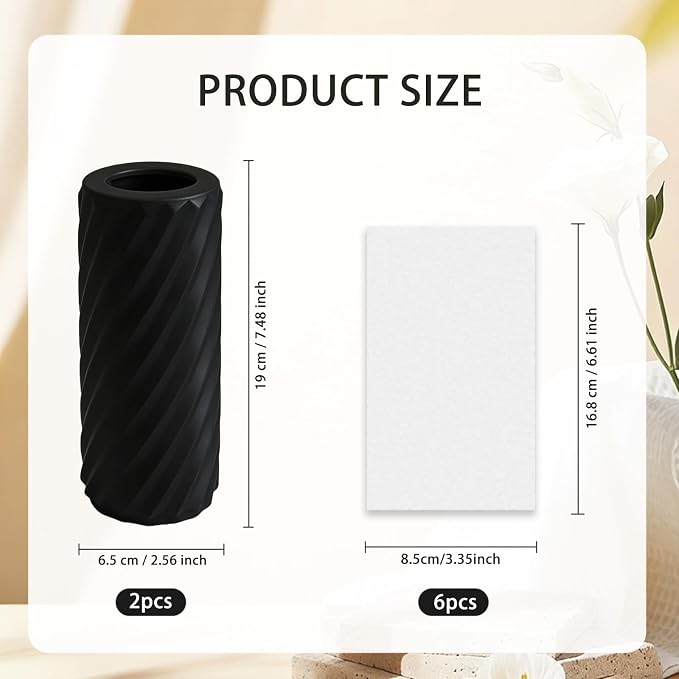 2-Pack Car Tissue Holder with 6 Tissue Refills, Reusable Plastic Auto Tissue Canister for Cup Holders Compact Travel Tissue Dispenser, Car Accessories for Cars, SUVs, Trucks.(2PACK-Black) - Image 5