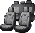 Fit for Toyota GR86 Seat Covers 2022-2026,Premium Leather, 360° Full Protection, Thick Padding & Memory Foam, Waterproof & Stain-Resistant Car Seat Cover Full Set (5 Seat,Black&Gray) by Unknown
