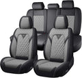 for Toyota Tundra Car Seat Covers 2001-2026,Premium Leather, 360° Full Protection, Thick Padding & Memory Foam, Waterproof & Stain-Resistant Seat Cover for Toyota Tundra (5 Seat,Black&Gray) by Unknown